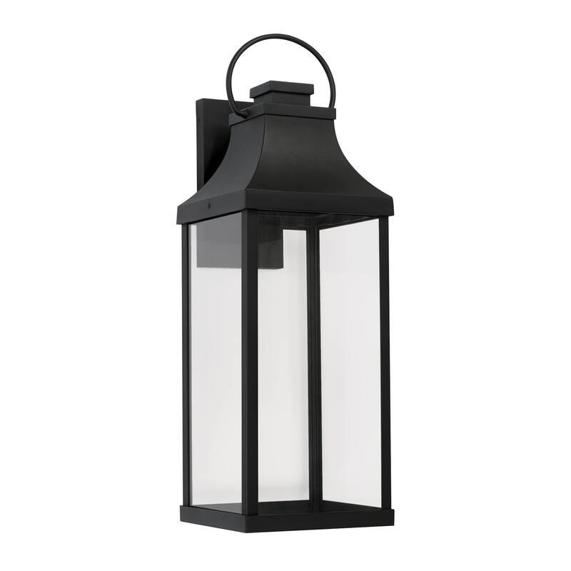 Bradford Outdoor 1-light Extra Large LED Wall Lantern w/ Clear Glass - Black