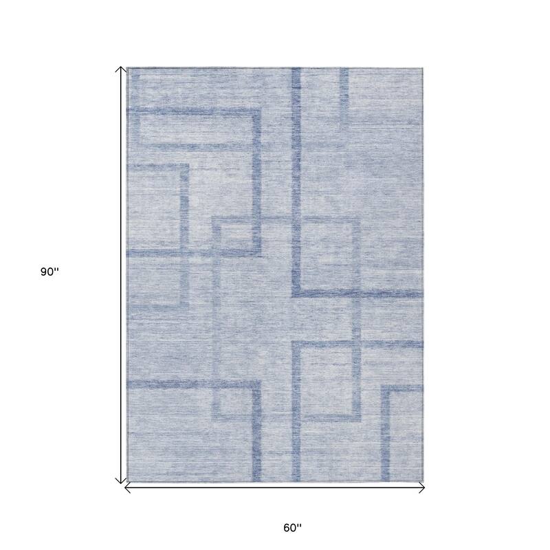 HomeRoots Geometric Transitional Rectangle Outdoor Rug