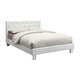 Upholstered California King Size Bed in White - Bed Bath & Beyond ...