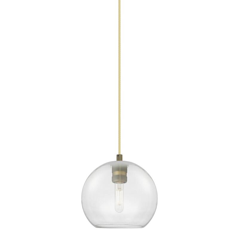 Innovations Lighting 434-1P-8-8 Crown Point Pendant Crown Point 8" - Brushed Brass / Clear