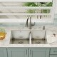 preview thumbnail 3 of 7, Karran Elite Undermount Stainless Steel 32 in. 16-Gauge Double Bowl 60/40 Kitchen Sink Kit - Silver