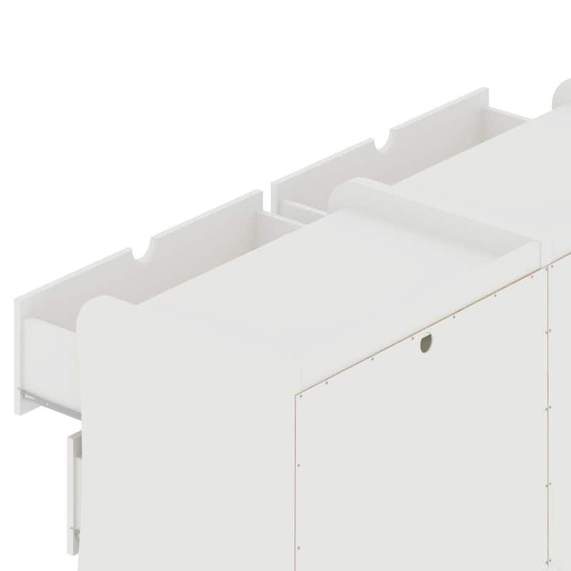 Manhattan Comfort Coney Mid-Century Modern 3-Drawer Dresser Set of 2