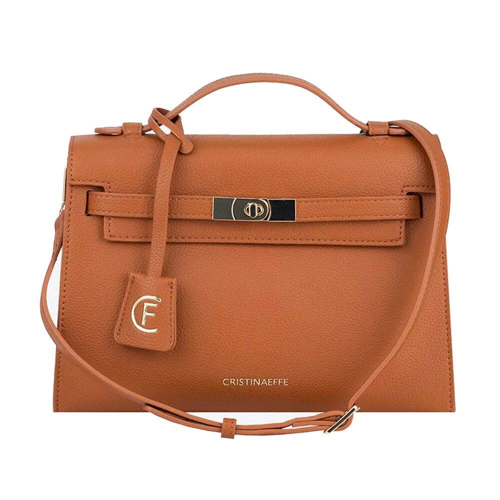 CRISTINAEFFE Brown Artificial Leather Crossbody Women's Bag