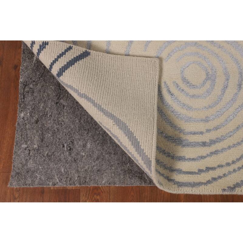 All-Over Gabbeh Oriental Area Rug Hand-Knotted Wool Carpet - 6'0" x 8'9"