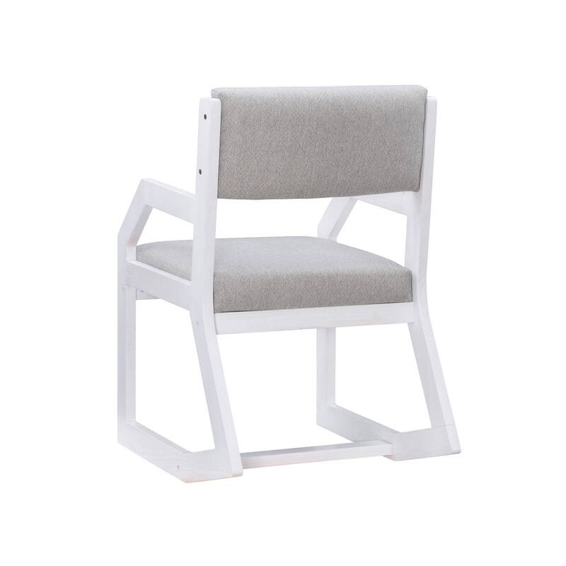 Rothford Solid Wood White Sled Base Accent Chair