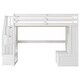 preview thumbnail 10 of 24, Full Solid Wood Loft Bed with Desk & Drawers