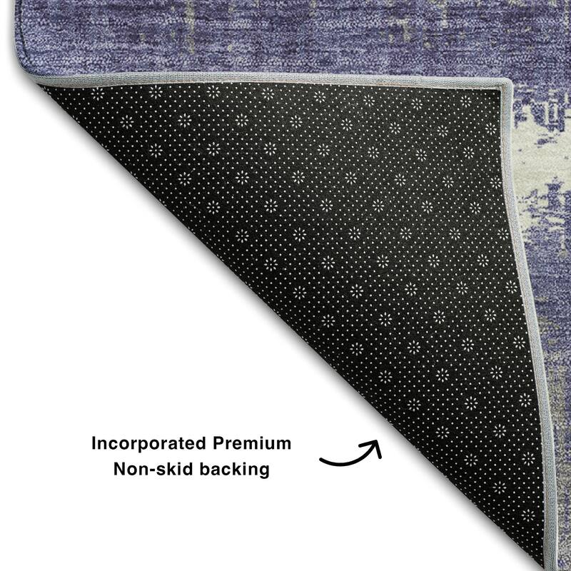 Premium Washable Super Soft Modern Ombre Stripe Mayfield Rug