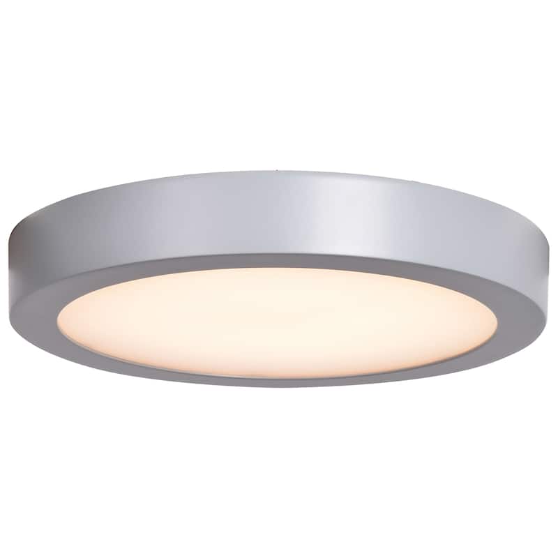 Access Lighting Ulko Exterior - LED Outdoor Flush Mount - 6"D - Silver - Acrylic Lens Diffuser - Silver