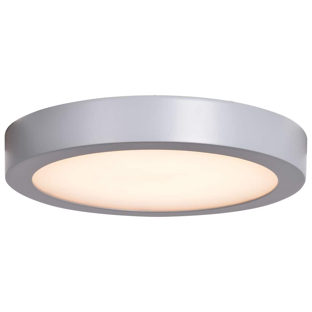 Access Lighting Ulko Exterior - LED Outdoor Flush Mount - 6"D - Silver - Acrylic Lens Diffuser