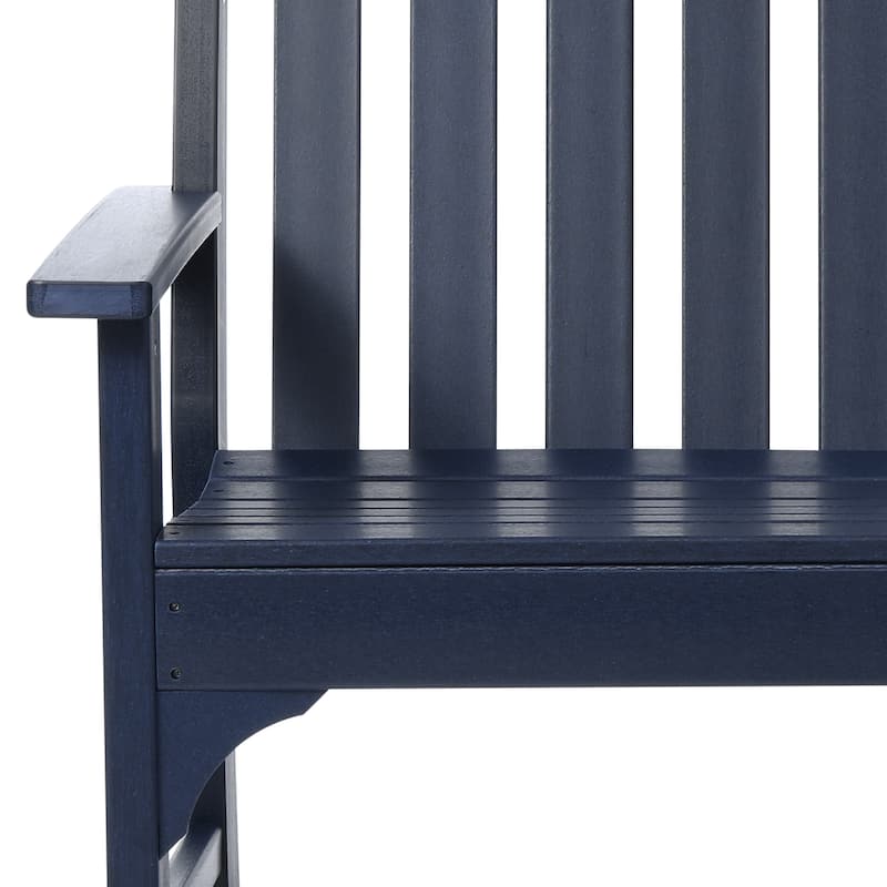 Polytrends Laguna Outdoor Patio 4-Piece Garden Chair and Porch Bench Conversation Set