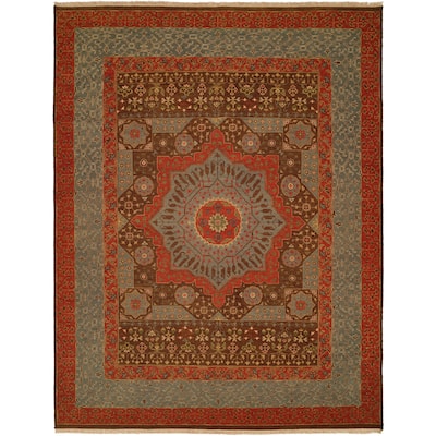 Traditional Multi-Colored Flatweave Wool Area Rug