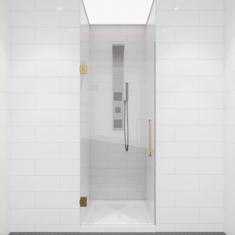 ANZZI Fellow 24" x 70" Frameless Hinged Shower Door in Brushed Gold