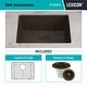 preview thumbnail 6 of 6, Lexicon Undermount Quartz 23 Inch Single Bowl Kitchen Sink Kit