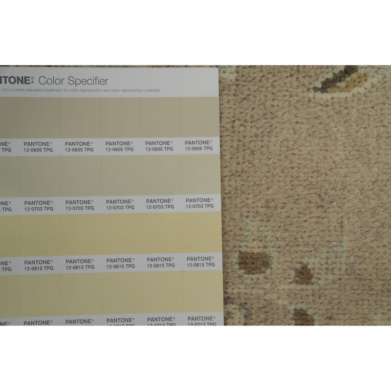Hand Knotted Oriental 100% Wool Carpet Traditional Floral Beige & Ivories Kerman Runner Rug - 5' 4'' X 2' 2''