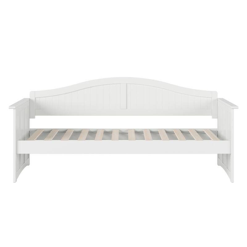 Twin Daybed - White Wood Daybed with Beadboard - Elegant & Durable Furniture - 78"L x 40"D x 34.63"H