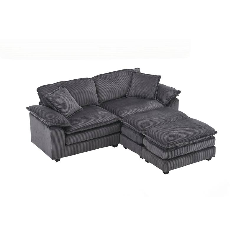 2-seats Sofa With 2 Back Pillows