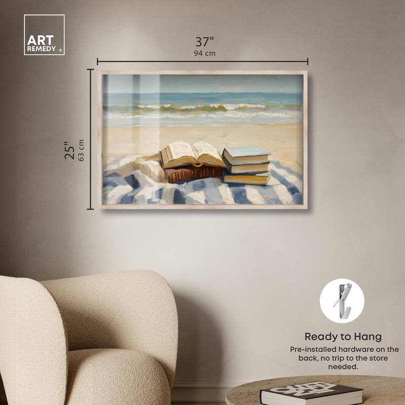 Beach Reading Shadowbox by Art Remedy