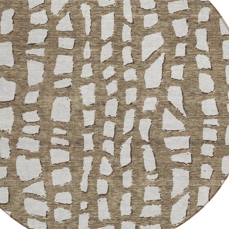 HomeRoots Abstract Transitional Rectangle Outdoor Rug