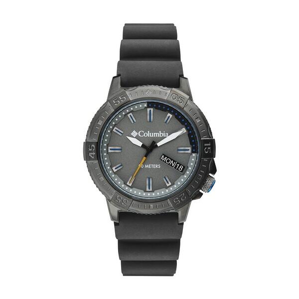 Shop Black Friday Deals On Columbia Peak Patrol Gray 3 Hand Day Date Gray Silicone Watch Overstock 31765410