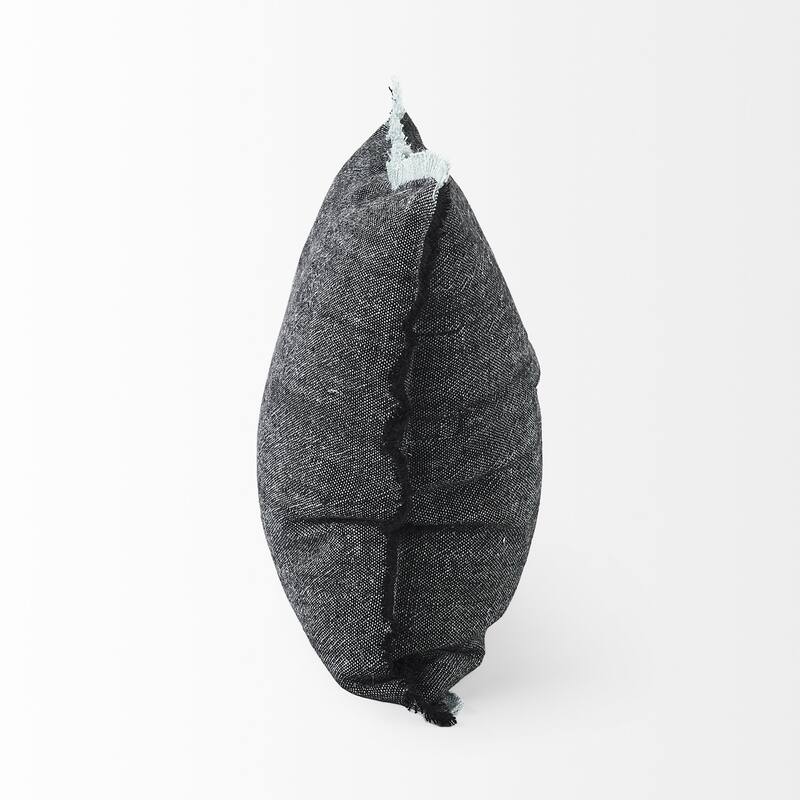 HomeRoots 20" Gray Linen Throw Pillow Cover