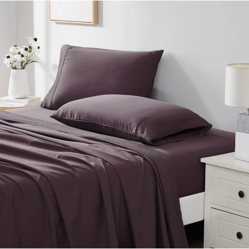 Vilano 21-inch Extra Deep Pocket 4-Piece Bed Sheet Set with Pleated Hem
