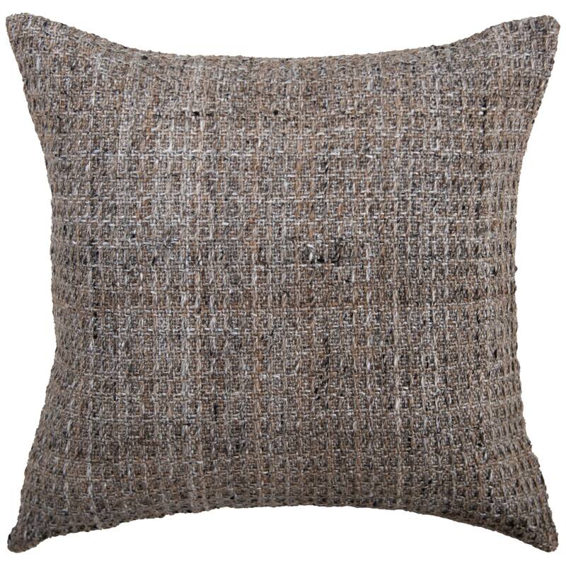 Rizzy Home Modern Heathered Solid Throw Pillow - Multi Browns - Polyester