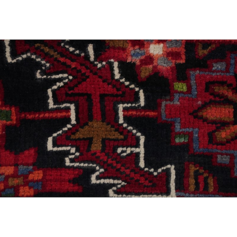 Hand Knotted Oriental 100% Wool Carpet Traditional Medallion Red Heriz Area Rug - 11' 0'' X 8' 0''
