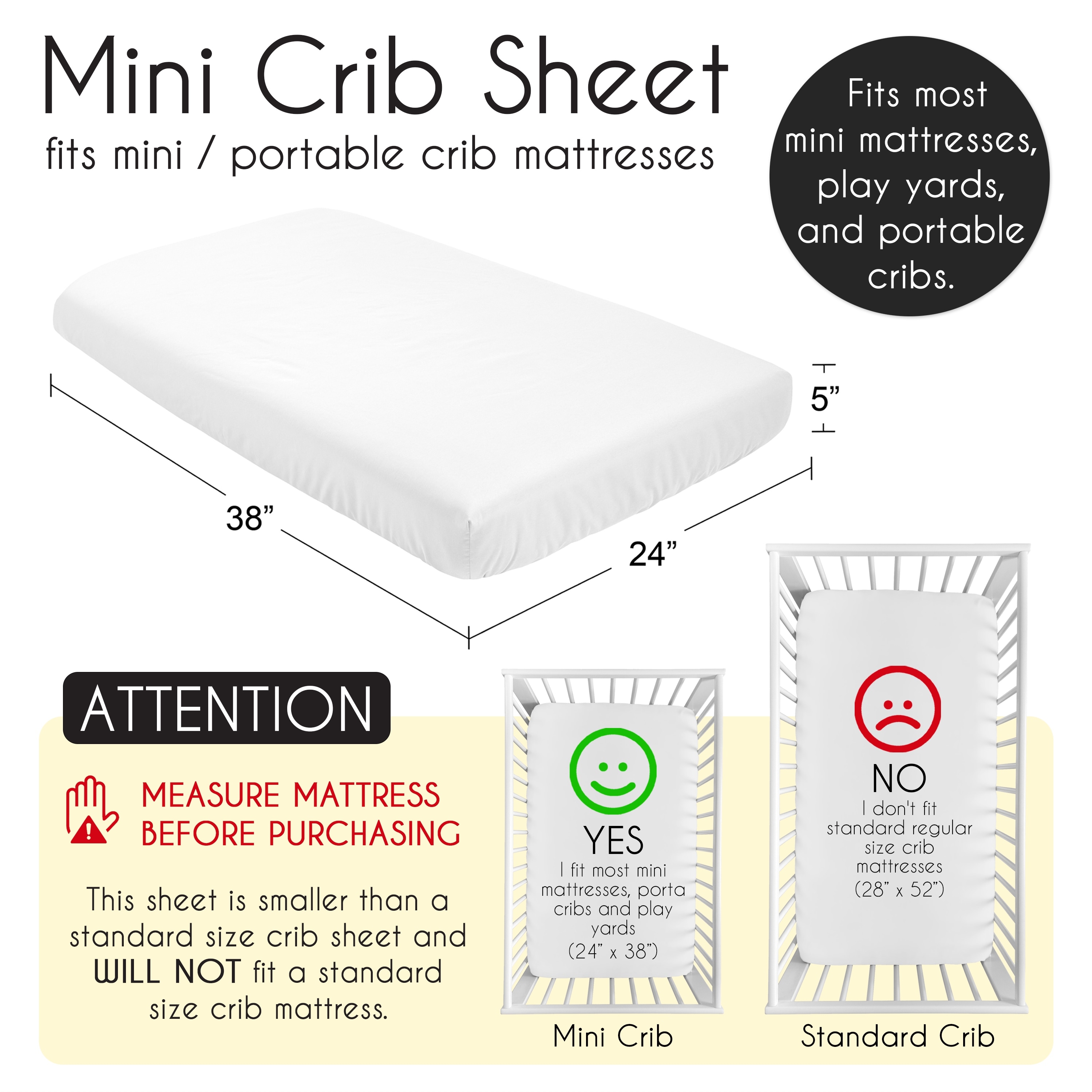 Mini Crib Mattress Portable Crib Sheet Sweet Jojo Designs Boho - Main Image