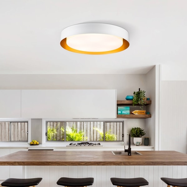 Metal drum flush mount light hotsell