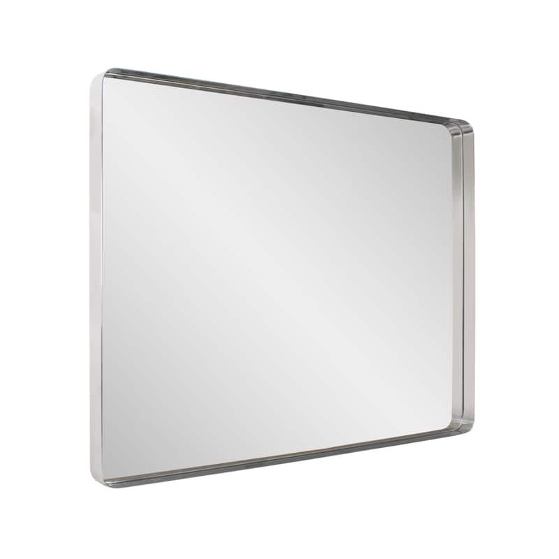 Steele Polished Silver Mirror - 40H X 30W X 2D