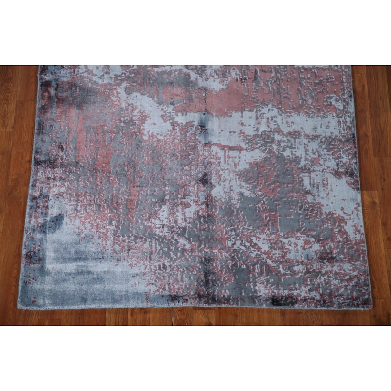 All-Over Abstract Modern Area Rug Handmade Wool Carpet - 4'5"x 6'7"