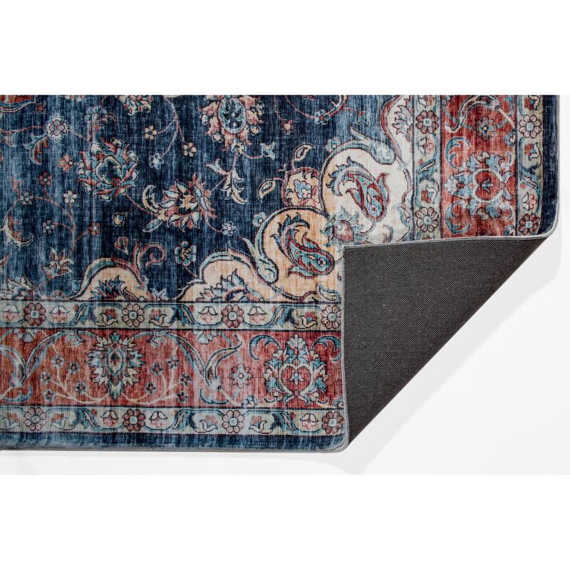 Domani Comfort Distressed At Midnight Boho Faux Fur Rug