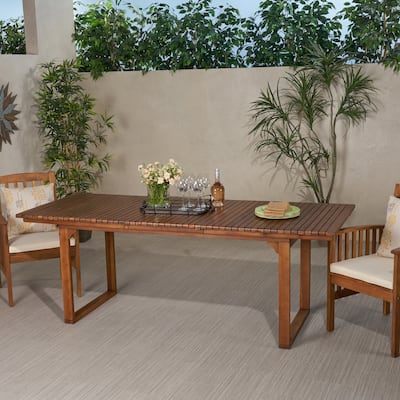 Sorrento Outdoor Wood Dining Table by Christopher Knight Home - 62.25" L x 34.00" W x 30.00" H