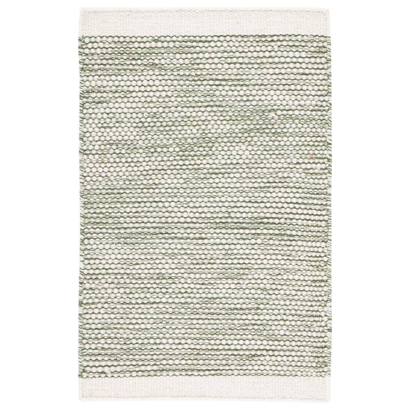SAFAVIEH Handmade Natura Ludmila Farmhouse Wool Rug - 3' x 5' - Green/Ivory