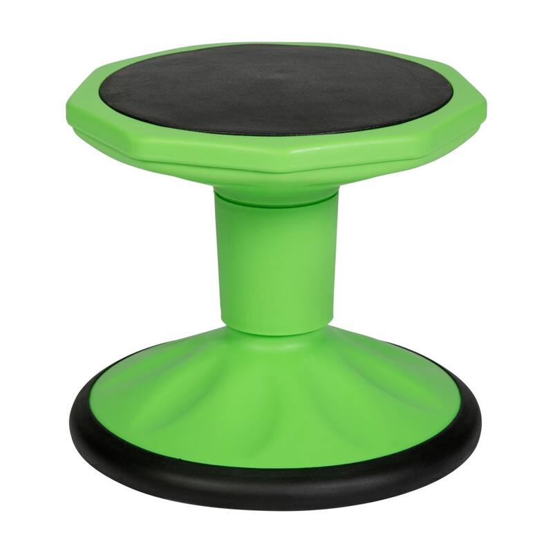 Commercial Fixed Height Collaborative Wobble Stool - 12.75"W x 12.75"D x 12"H - Green