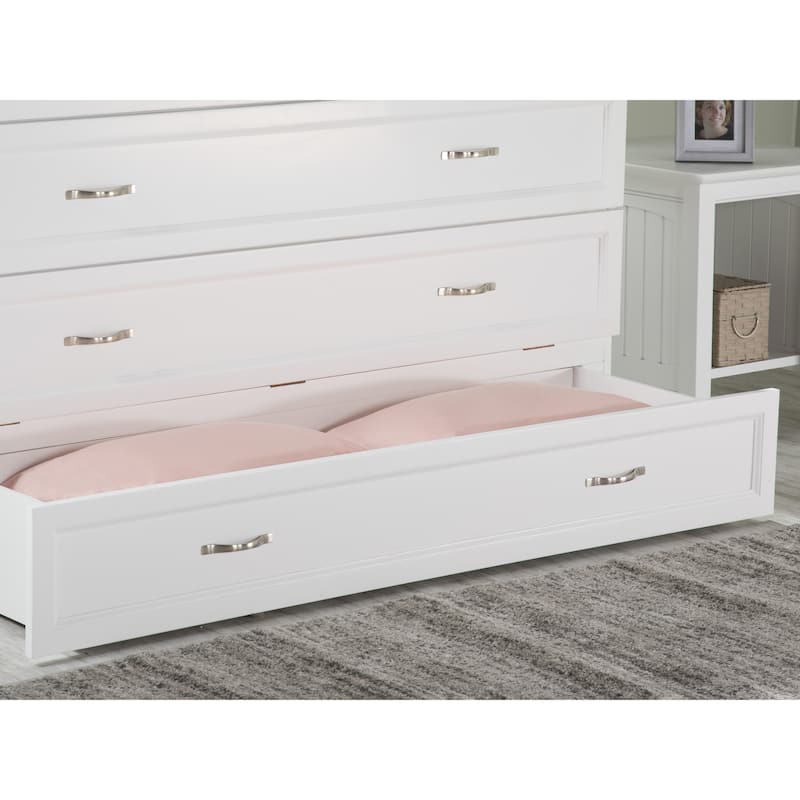 Murphy Bed Chest with Mattress & Charging Station - Space Saving Furniture for Small Rooms