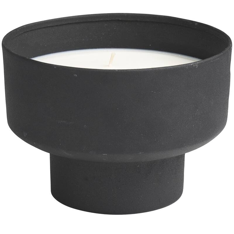Metal Scented Matte 50 oz 3 Wick Decorative Candle with White Wax - Black, Gray, Light Brown, White - Roche River Decor