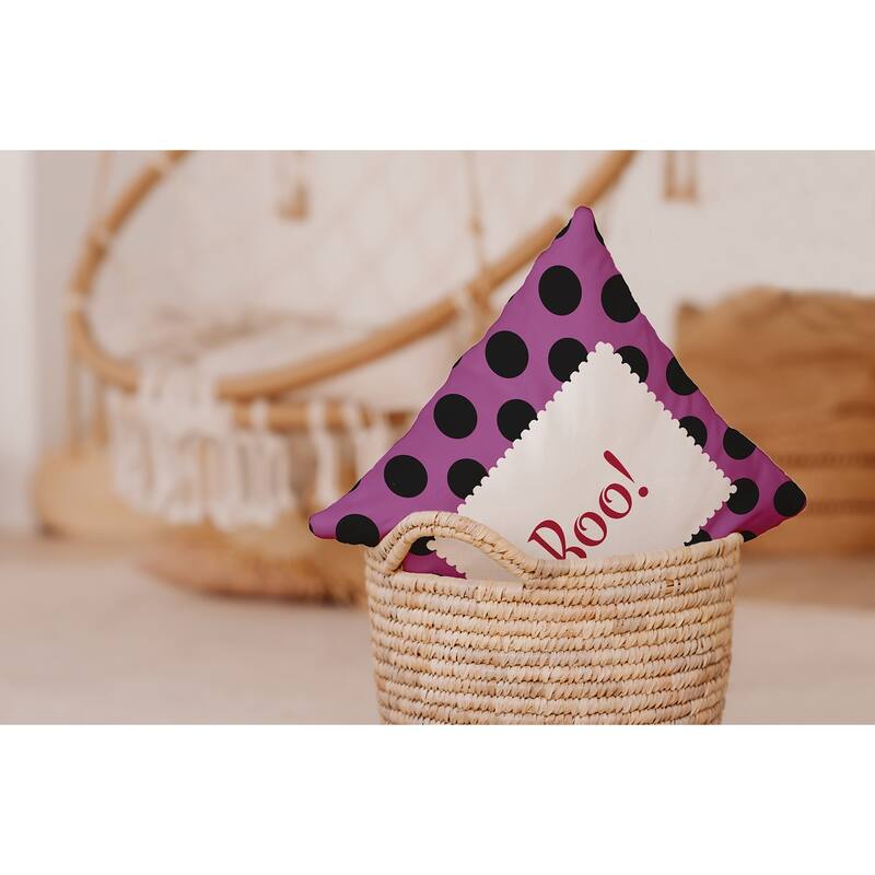 Halloween Boo Dots Accent Pillow