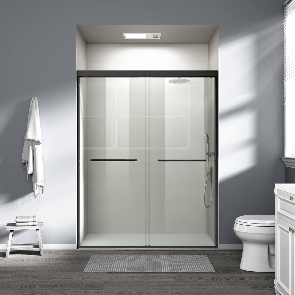 Anmytek 60x72 in Semi-frameless Double Sliding Shower Door