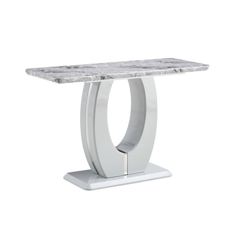 Modern minimalist light gray MDF material rectangular counter bar table 47.2 "x 18" x 29.5 "for bedroom bedside entrance