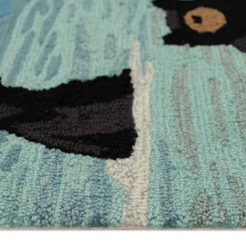 Liora Manne Frontporch Bathing Bears Indoor/Outdoor Rug