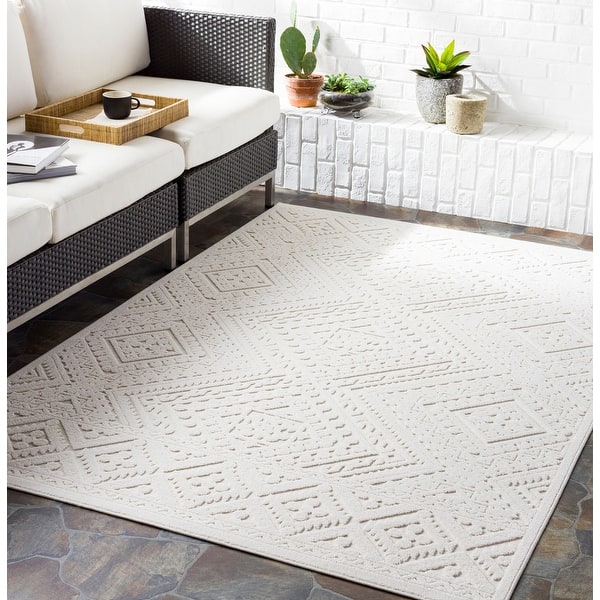 slide 2 of 13, Livabliss Eugenia Cream Geometric Indoor/ Outdoor Area Rug