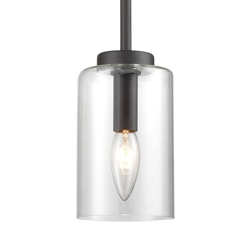Elk Home West End Oil Rubbed Bronze With Clear Glass 1 Light Pendant