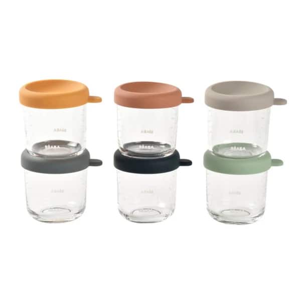 slide 2 of 5, BEABA 6 Pack Glass Baby Food Jars - Sunrise - 8 Oz.