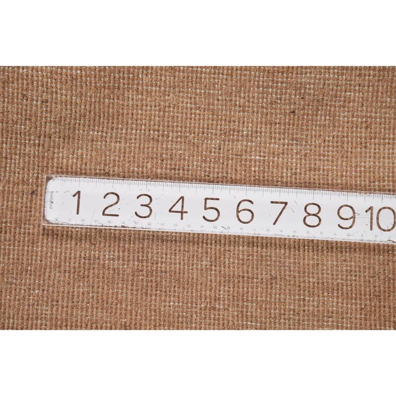 Light Brown Gabbeh Modern Runner Rug Oriental Hand-Knotted Wool Carpet - 2'7"x 9'10"