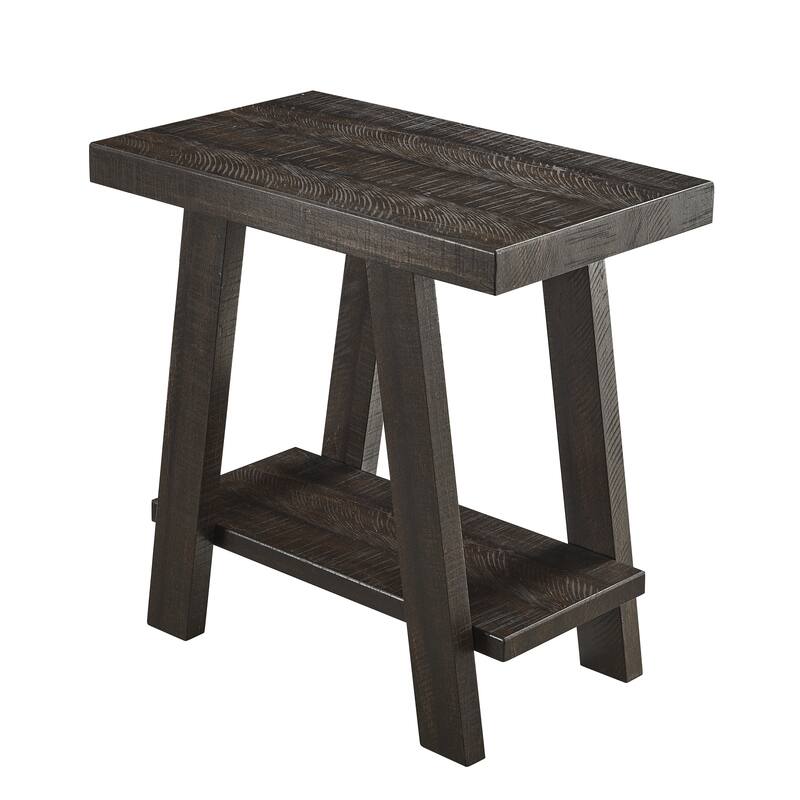 Contemporary Wood Shelf Side Table