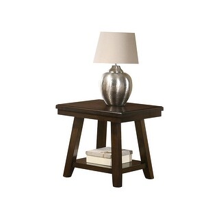 Rectangular End Table In Dark Espresso,Solid Wood - Bed Bath & Beyond ...