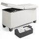 preview thumbnail 12 of 62, Nestl Storage 30-In Storage Ottoman Bench with Storage Bins for Bedroom - Folding Foot Rest Ottoman with Storage for Living Room Faux Leather - White