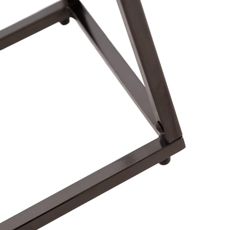 Kate and Laurel Karlsen Wood and Metal Slim Side Table