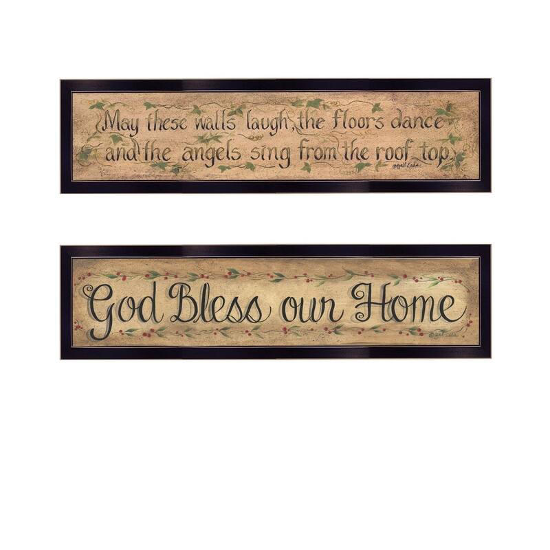 TrendyDecor4U Contemporary "Blessed Home" 2-Piece Vignette by Gail Eads